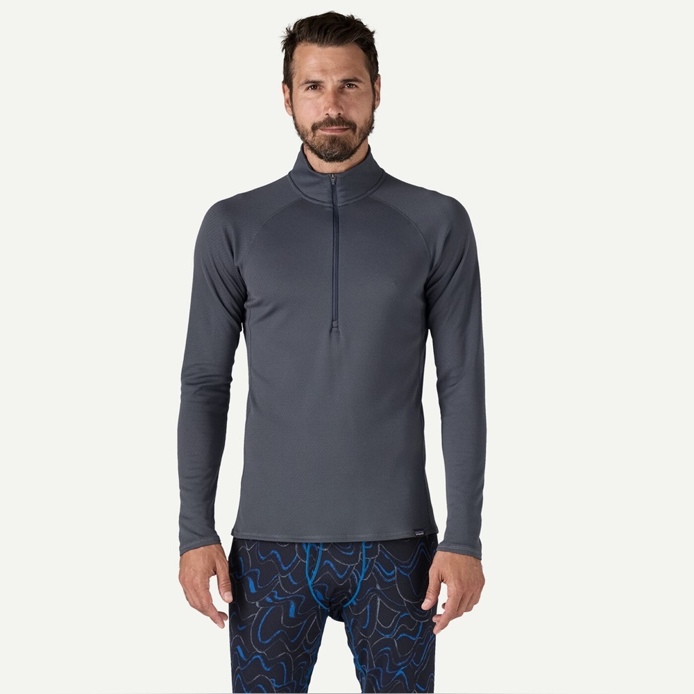 Patagonia Gray Capeline Zip Neck Pullover Baselayer